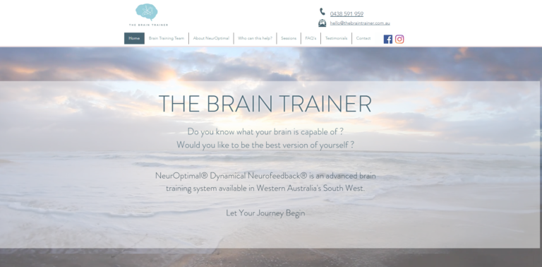 the brain trainer website project